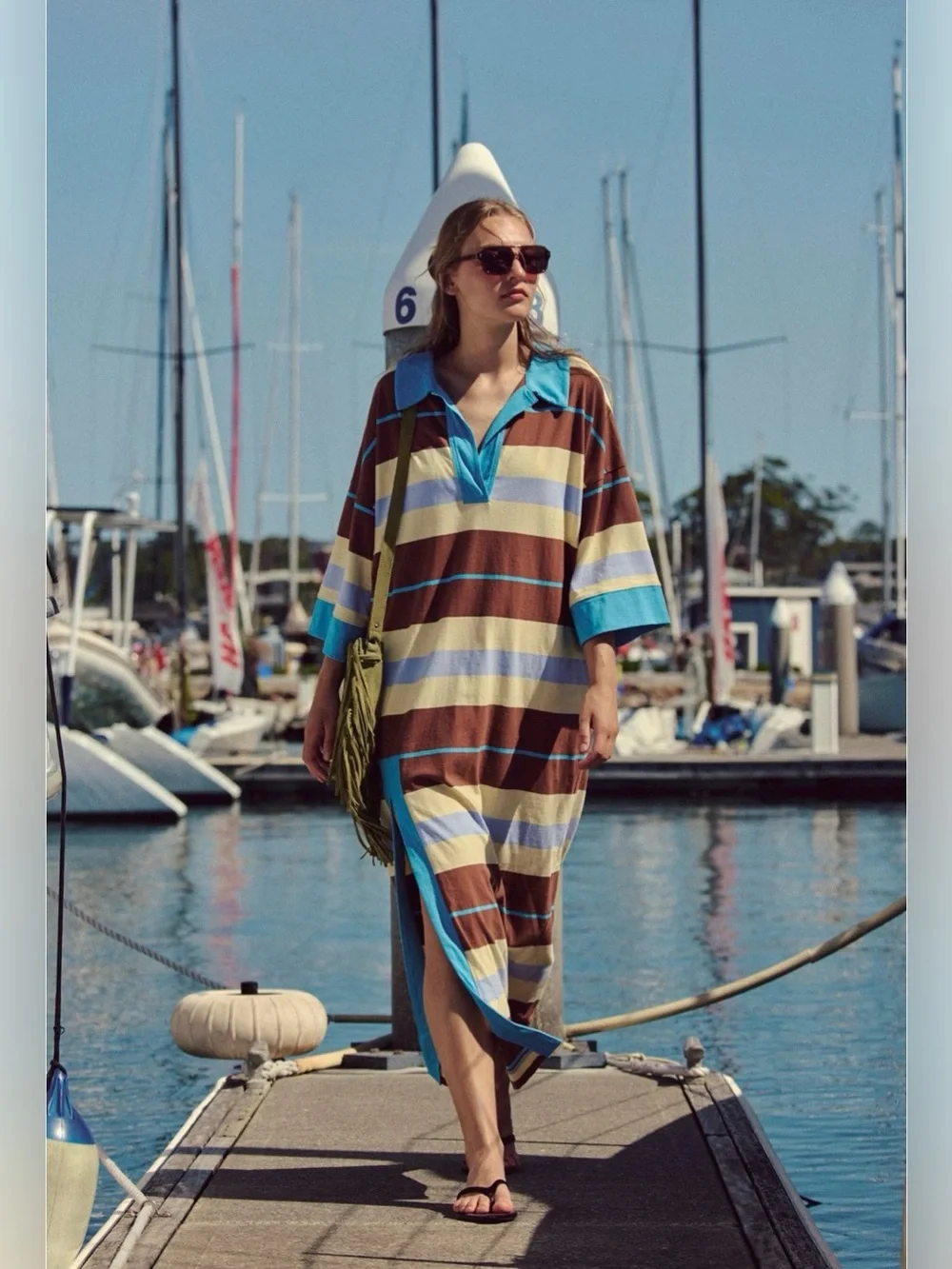 Free people Jaskon Rugby Midi Dress
